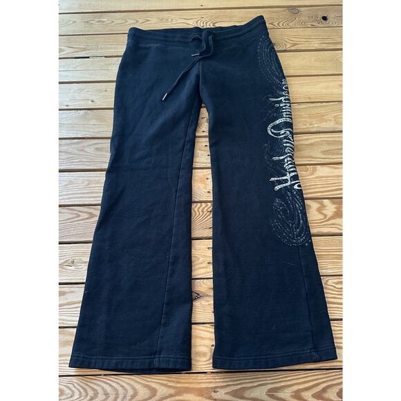 Harley Davidson Logo Sweatpants Size Medium Women’s Black - Picture 1 of 9